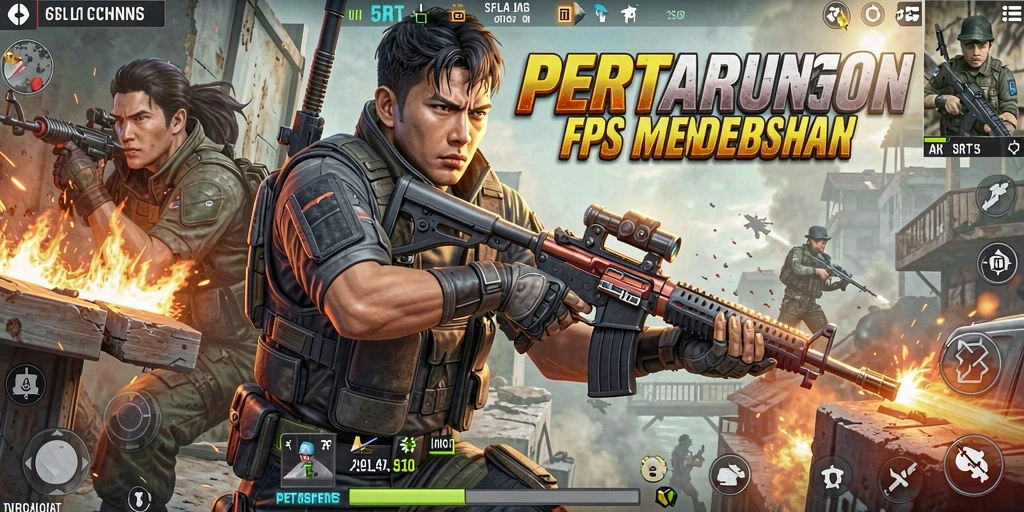 Screenshot gameplay menunjukkan pertarungan intens di 5RT.
