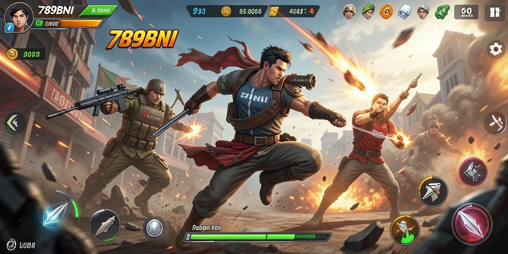 Tampilan menarik dari gameplay action di 789BNI.