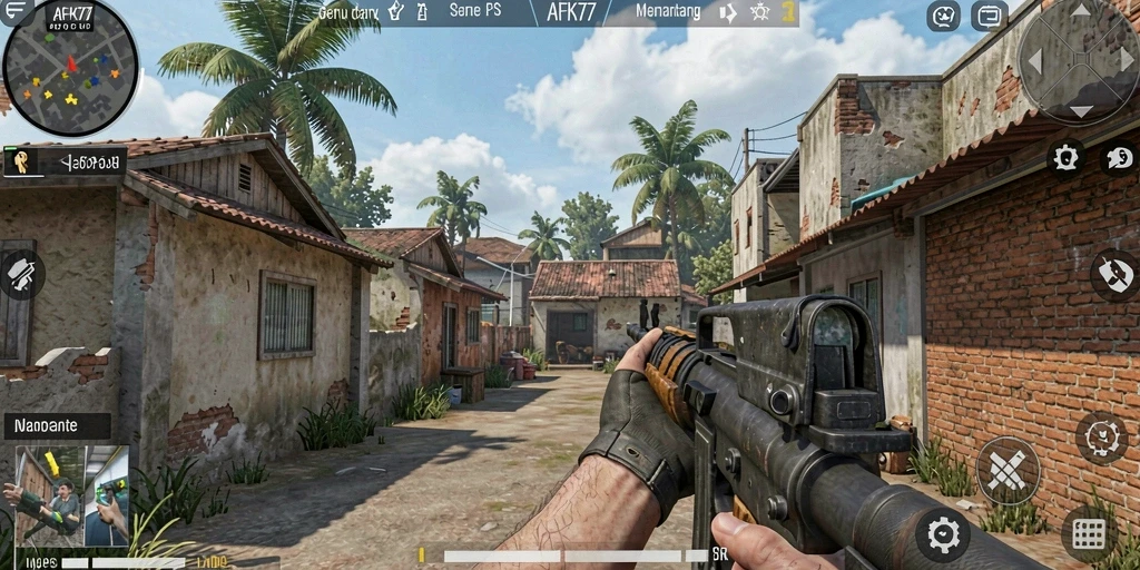 Gameplay seru dalam pertarungan FPS yang mendebarkan.