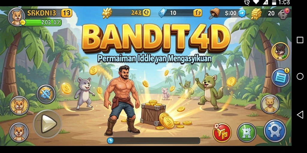 Tampilan gameplay BANDIT4D yang menarik dan santai.