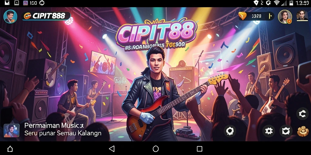 Screenshot gameplay <strong>CIPIT88</strong> yang menampilkan momen seru bermain musik.