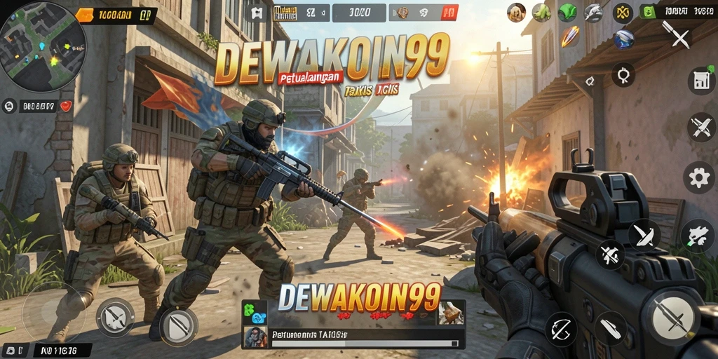 Tampilan gameplay DEWAKOIN99 yang penuh aksi dan tantangan.