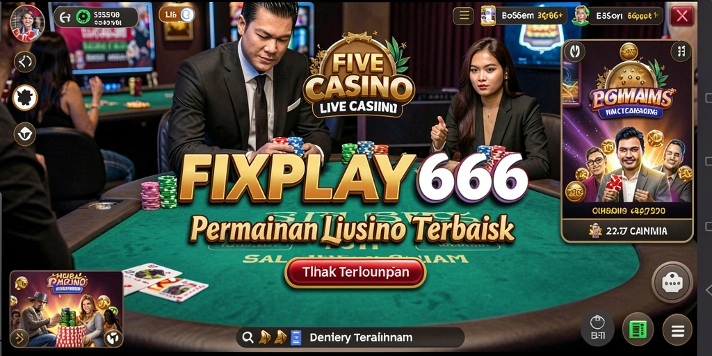 Tampilan gameplay Live Casino yang mengasyikkan di FIXPLAY666.