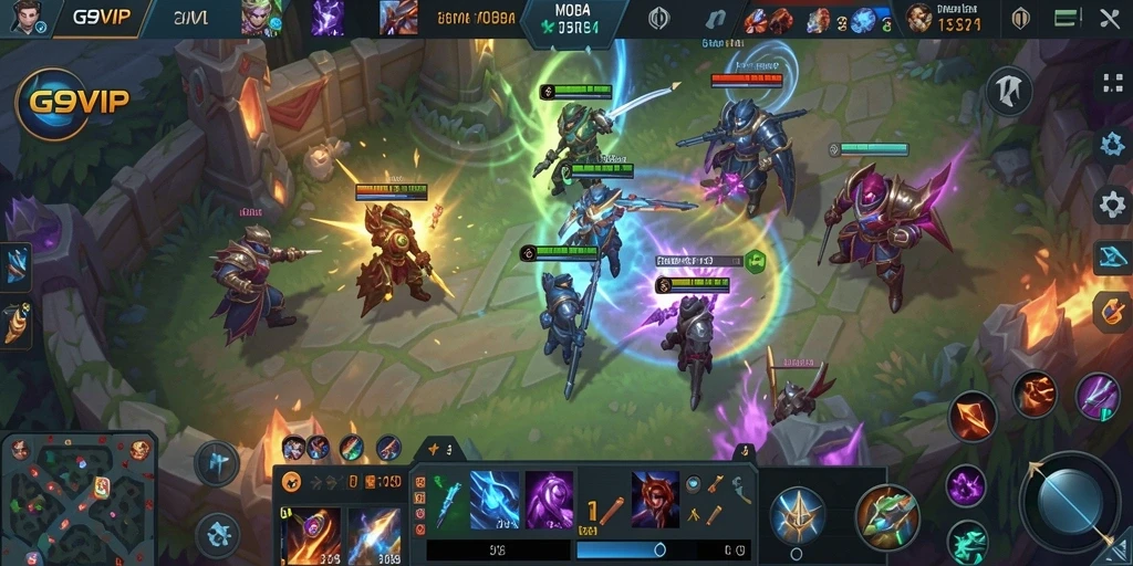 Tangkapan layar gameplay G9VIP yang menampilkan aksi seru di arena.