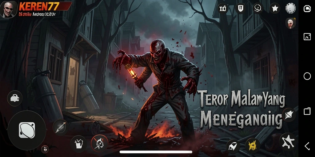Tangkapan layar gameplay KEREN77 yang menampilkan suasana Horror yang mencekam.
