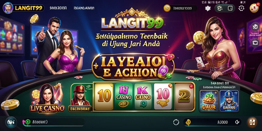 Screenshot LANGIT99 menunjukkan gameplay menarik Live Casino yang interaktif.