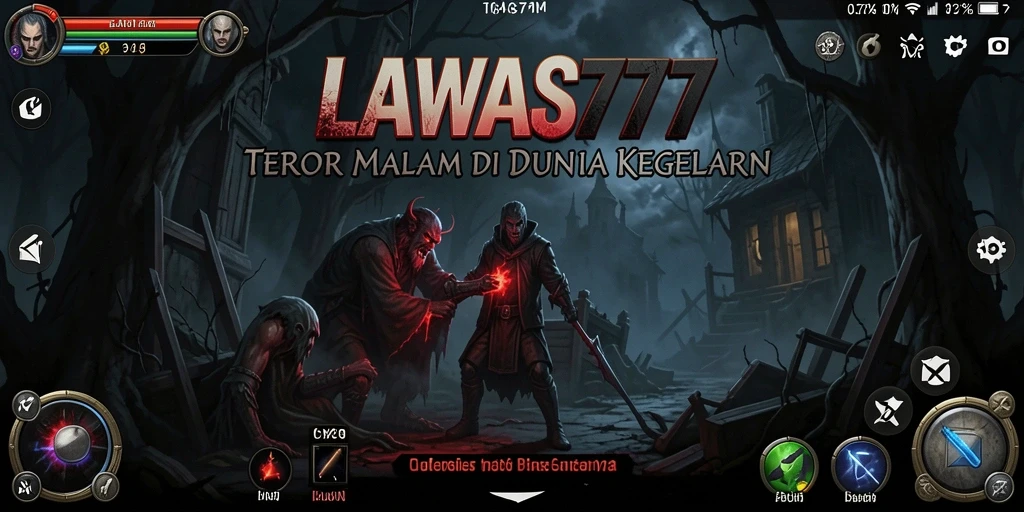 Screenshot gameplay dari LAWAS777 yang menegangkan dan menyeramkan.