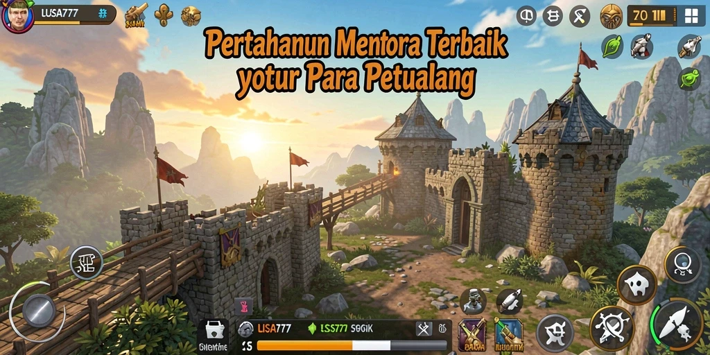 Tangkapan layar LUSA777 menampilkan aksi gameplay Tower Defense yang mendebarkan.
