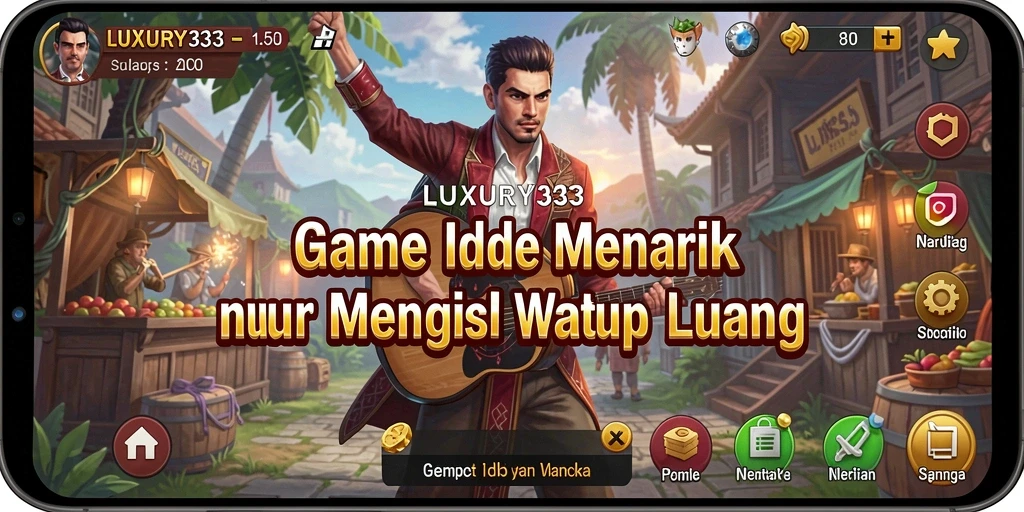 Screenshot utama menampilkan gameplay santai LUXURY333 dengan elemen Idle.
