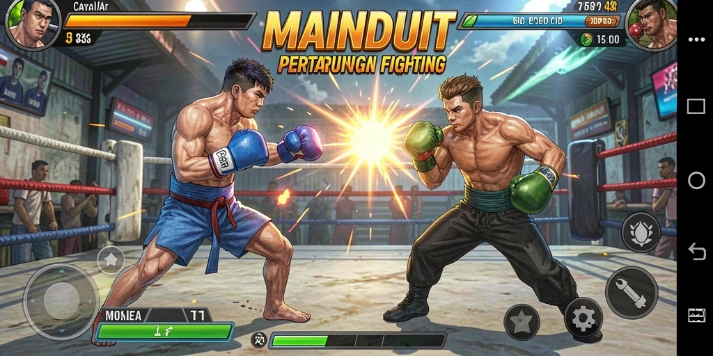 Tampilan gameplay MAINDUIT yang menegangkan dan grafis menawan.