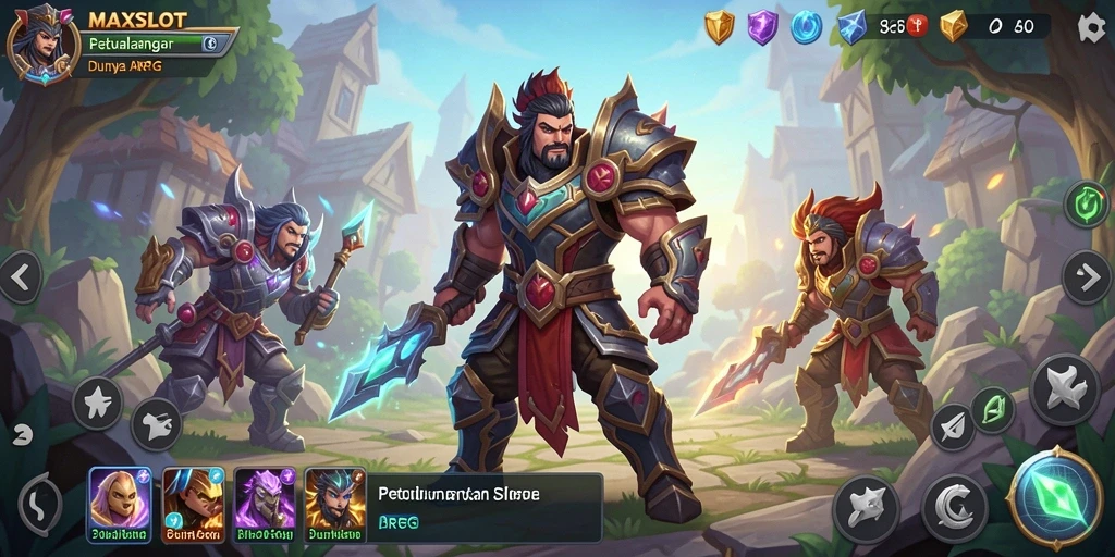 Gameplay seru di MAXSLOT menampilkan aksi pertarungan yang mendebarkan.