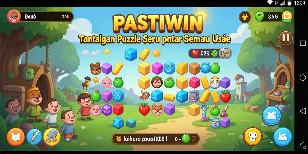 Tampilan menarik gameplay PASTIWIN dengan tantangan puzzle.