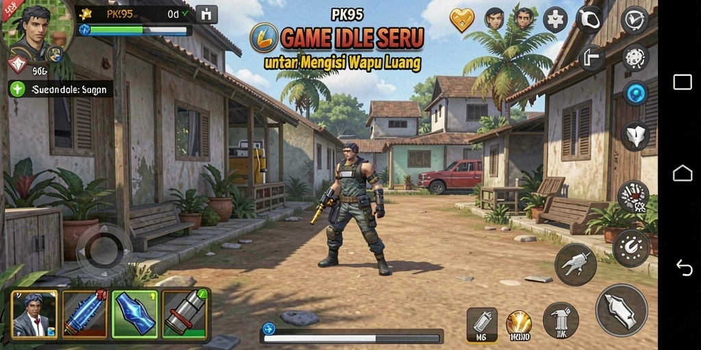 Tampilan gameplay PK95 yang menarik dan sederhana.