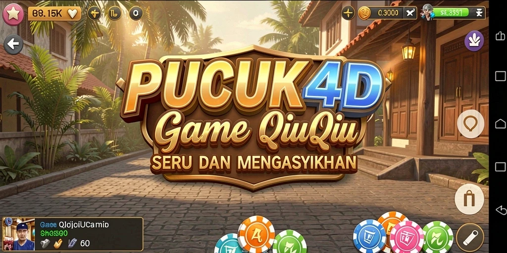 Screenshot utama PUCUK4D menampilkan gameplay QiuQiu yang seru.