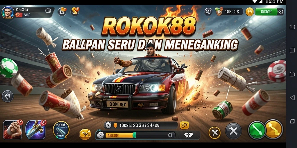 Tangkapan layar ROKOK88 menampilkan aksi balapan yang mendebarkan.