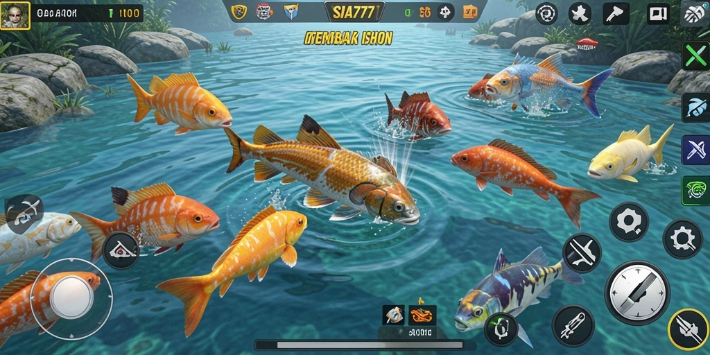 Screenshot gameplay SIA777 dengan aksi tembak ikan yang seru.