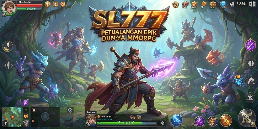 Tangkapan layar utama SL777 menampilkan aksi seru dalam petualangan MMORPG.