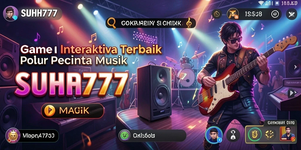 Tampilan gameplay SUHU777 dengan elemen musik yang menarik dan interaktif.