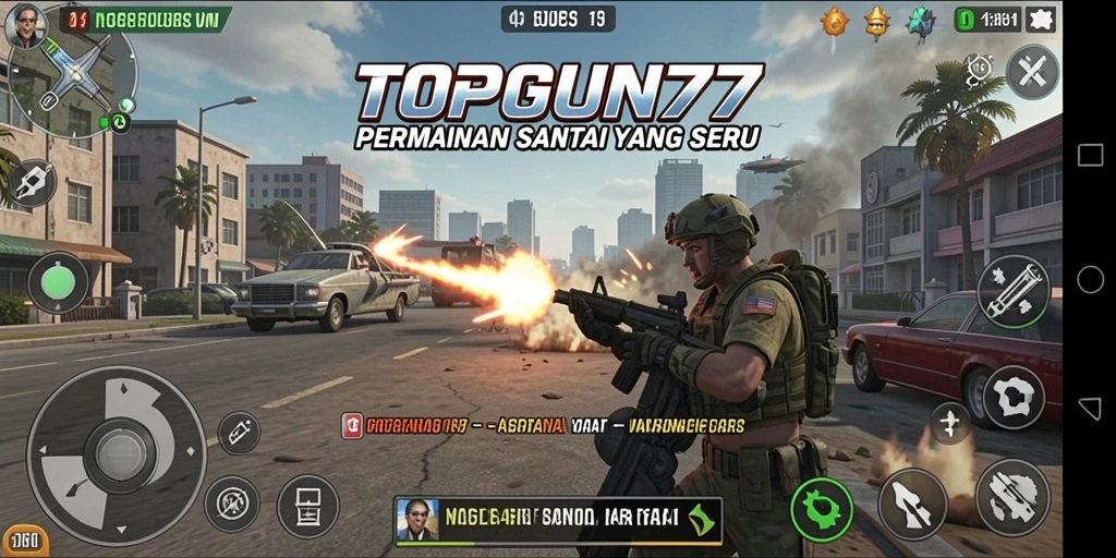 Tampilan menarik dari gameplay seru TOPGUN77.