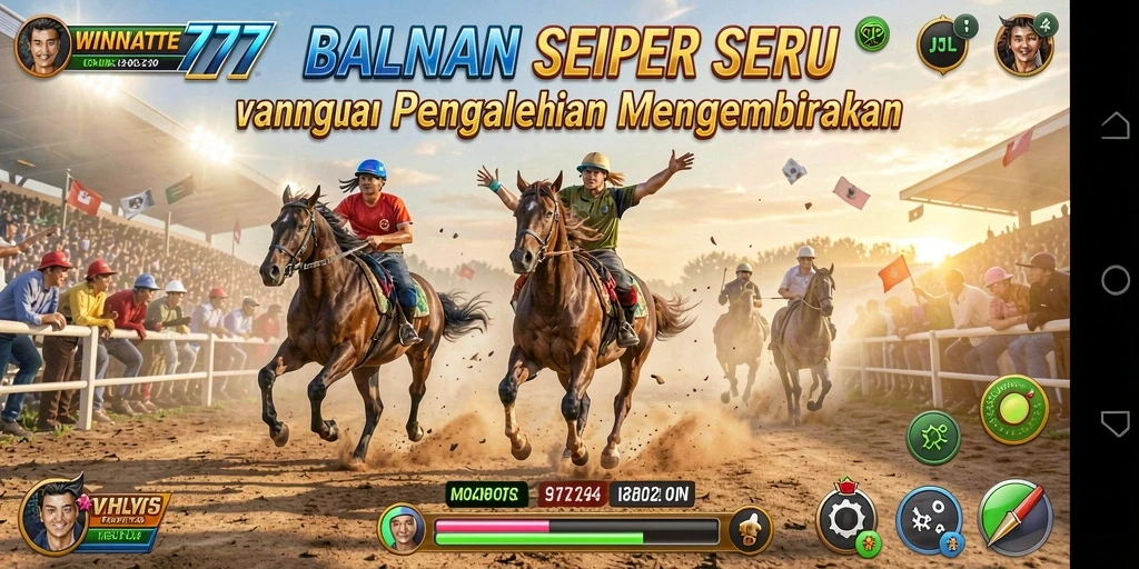 Tampilan menarik dari gameplay balapan di WINRATE777.